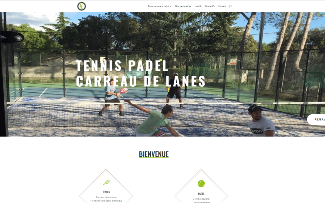Création du site vitrine Tennis Padel Carreau de Lanes