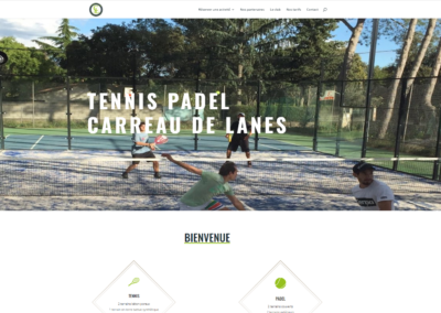Création du site vitrine Tennis Padel Carreau de Lanes